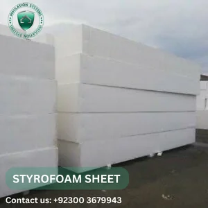 Styrofoam EPS sheets stack