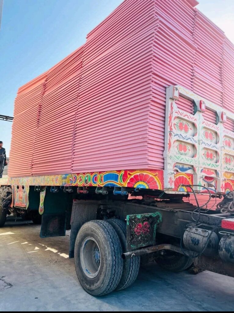 Jumbolon sheets loaded for delivery