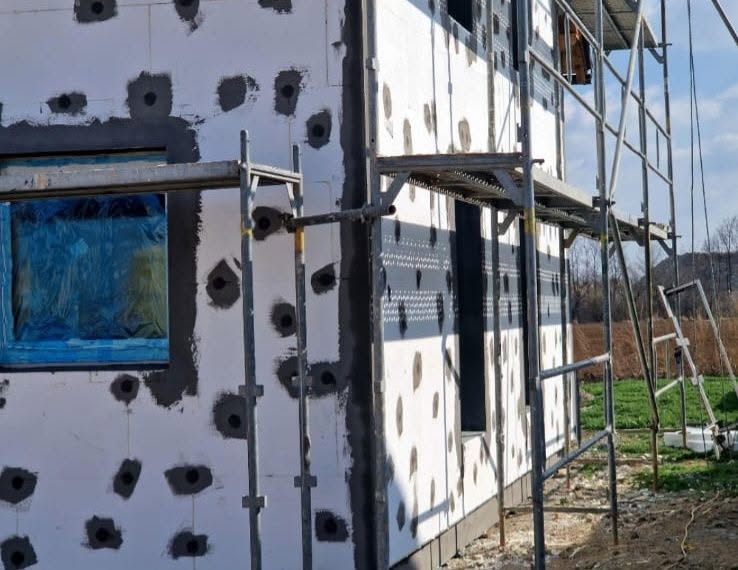 EPS insulation panels on a commercial building wall in Islamabad - Insulation System